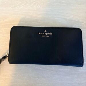 Kate Spade Midnight Black Zip Wallet